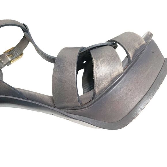 YSL Saint Laurent Women's Tribute Platform Dark Gray High Heels Size 37 US- 6.5 - Picture 8 of 8